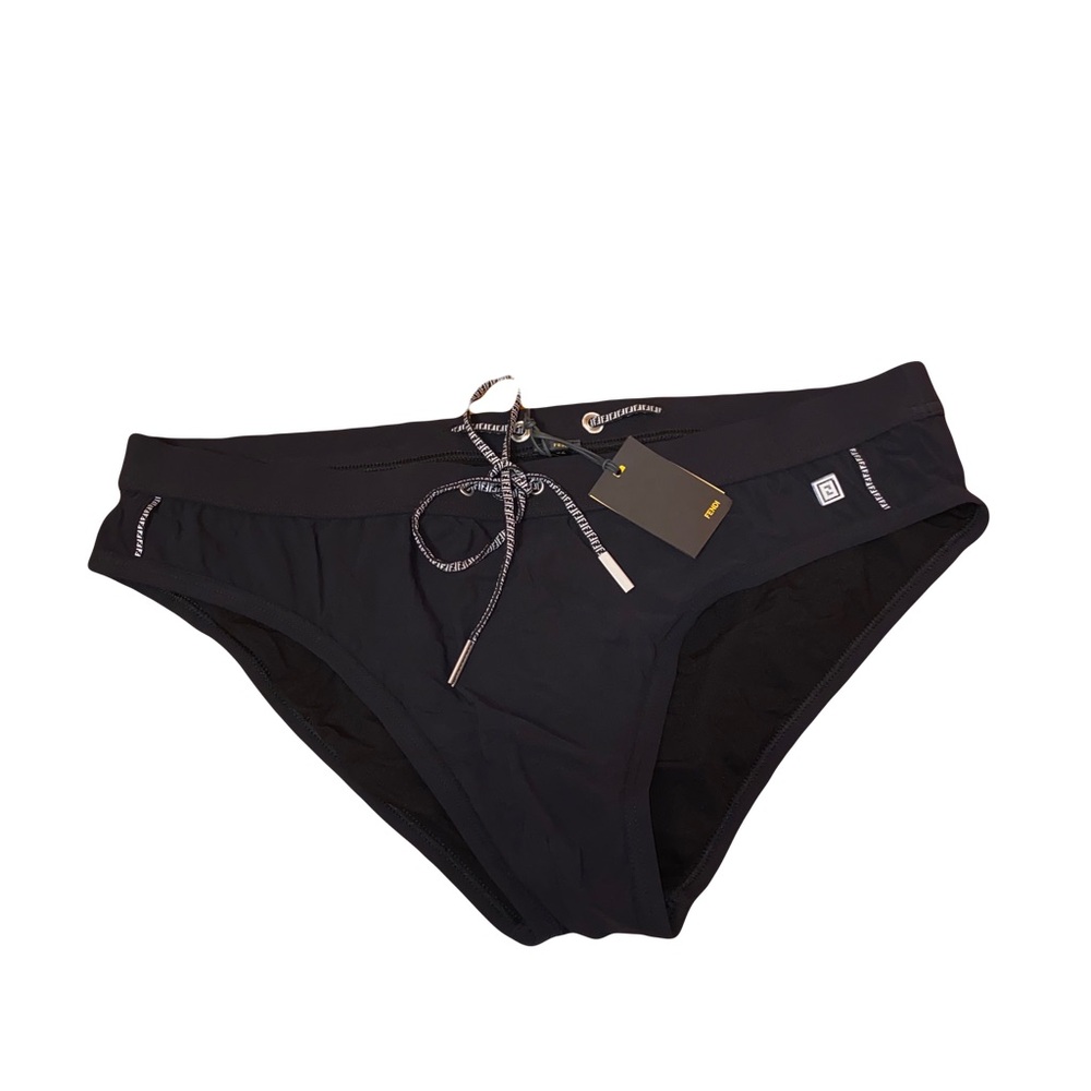 Fendi Black Drawstring Swim Briefs new with tag